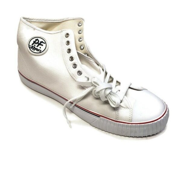 PJ Flyers By New Balance Mens Center Hi Fashion Canvas Sneakers White Size 17 - Picture 2 of 10